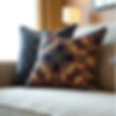 Contemporary Patterns in 30x30 Pillows Elegant 30x30 pillow design showcasing contemporary patterns