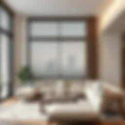 Elegant 31 x 48 mini blinds enhancing a modern living room