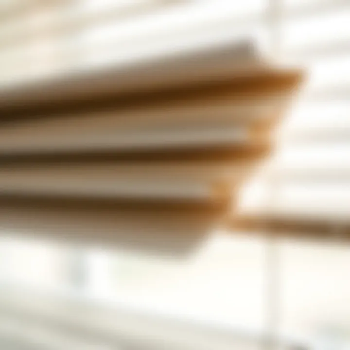 Close-up view of high-quality materials used in mini blinds