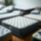 Different types of king size mattresses showcasing various materials.