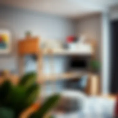 Dual Functionality: Loft Bed Meets Home Office Versatile adjustable height loft bed frame integrated into a home office