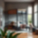 Innovative adjustable height loft bed design showcasing modern aesthetics