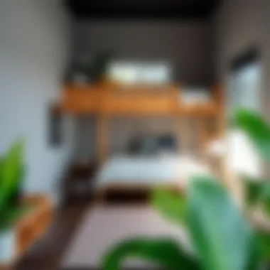 Maximizing Space with Adjustable Loft Bed Functional adjustable height loft bed in a compact living space