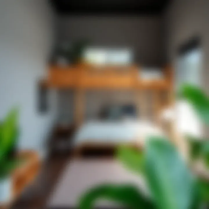 Maximizing Space with Adjustable Loft Bed Functional adjustable height loft bed in a compact living space