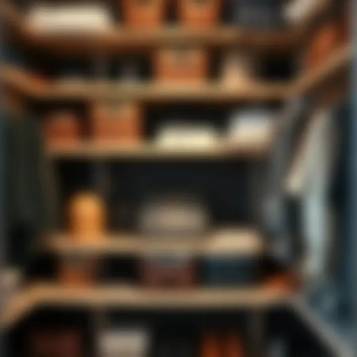 Organized closet space with affordable shelving