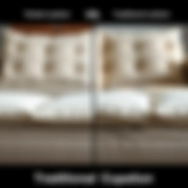 Comparison: Perfect Cushion vs. Traditional Cushion A side-by-side comparison of the Perfect Cushion and a traditional cushion.