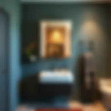 Contemporary Mirror Cabinet with LED Contemporary bathroom featuring a mirror cabinet with LED lights