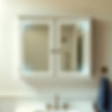 Elegant Dual-Shelved Medicine Cabinet Elegant dual-shelved medicine cabinet with bright illumination