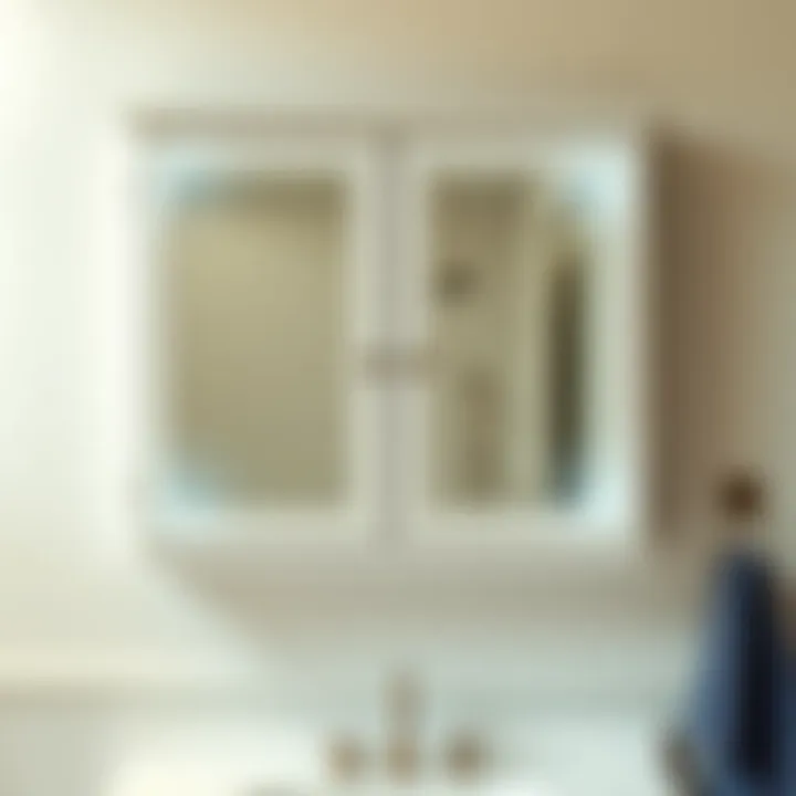 Elegant Dual-Shelved Medicine Cabinet Elegant dual-shelved medicine cabinet with bright illumination