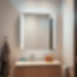Sleek modern bathroom medicine cabinet with integrated lighting