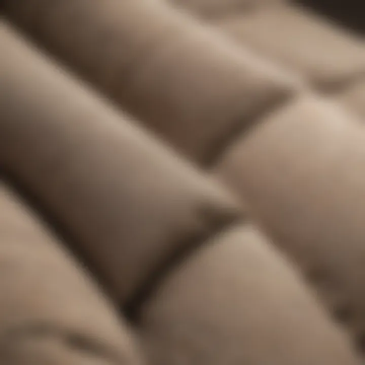 Close-up of fabric textures used in bench cushions showcasing durability