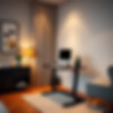 Modern ergonomic standing desk with adjustable height features