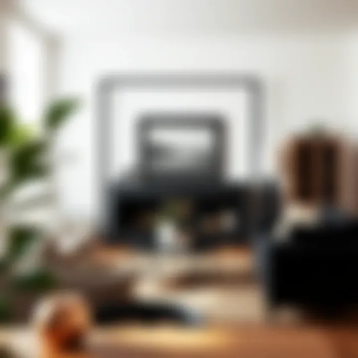 Bjorksta Frame in a Modern Living Room The Bjorksta frame beautifully integrated into a modern living room setting.