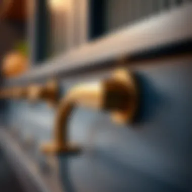 Sleek Ergonomic Cabinet Knob Close-up of a sleek, ergonomic cabinet knob