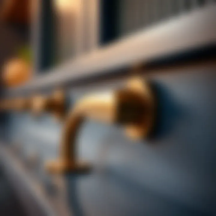 Sleek Ergonomic Cabinet Knob Close-up of a sleek, ergonomic cabinet knob