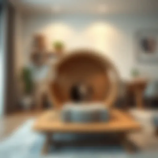 Modern cat house furniture integrated with home decor