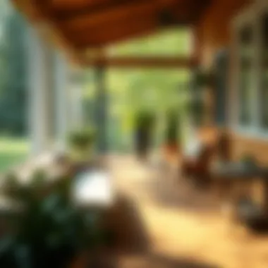 Wooden Flooring for Back Porches Elegant wooden flooring on a back porch enhancing outdoor aesthetics