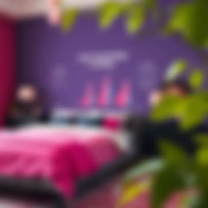 Color psychology chart illustrating effects of hot pink