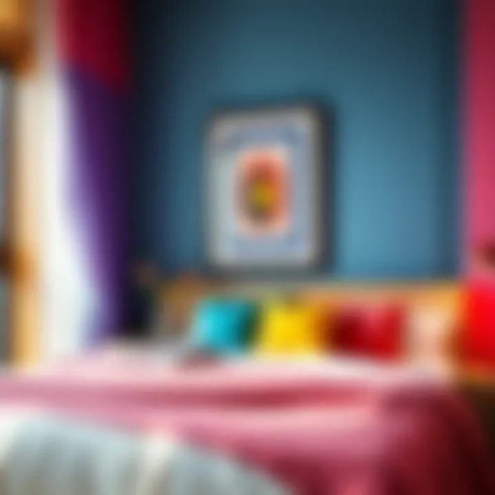 The Role of Textured Fabrics in Colorful Bedroom Design Textured fabrics in various colors enhancing bedroom design