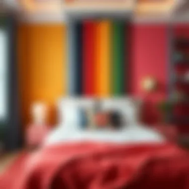 Exploring a Vibrant Color Palette for Bedroom Decor Vibrant color palette showcasing various hues for bedroom decor