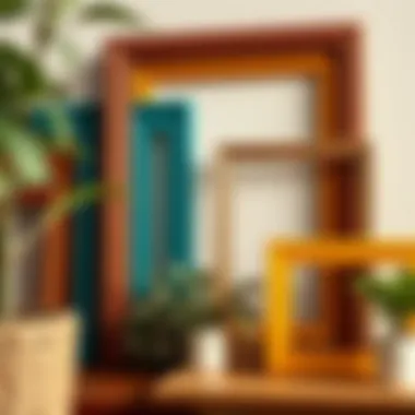 Creative DIY Frames with Eco-Friendly Materials DIY coloured frames crafted from sustainable materials.