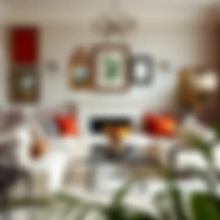 Stylish Interior with Matching Frames An elegant living room featuring harmoniously matched coloured frames.