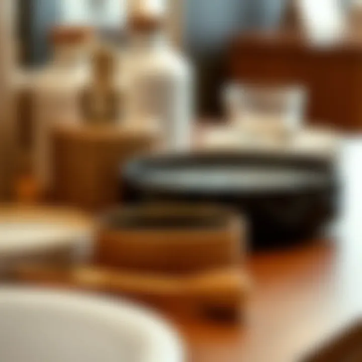 Quality Materials for Vanity Accessories Close-up of high-quality materials used in vanity accessories