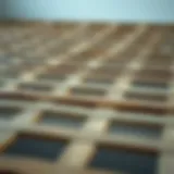 Arrangement of Full Size Mattress Support Slats Detailed illustration of full size mattress slats arrangement