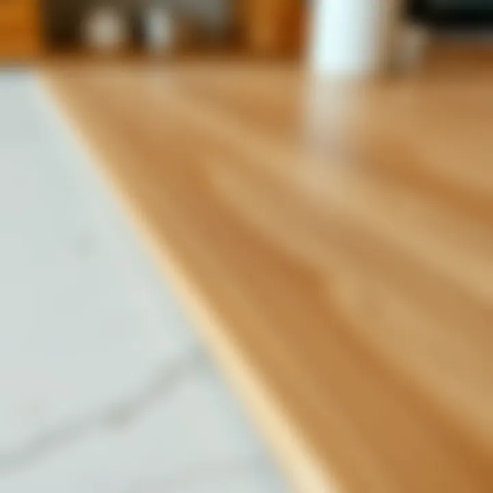 Close-up of a kitchen table protector highlighting its texture