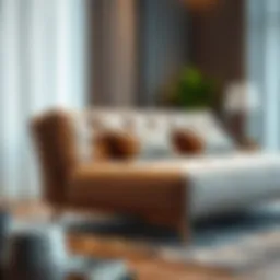 Luxurious memory foam futon with elegant fabric