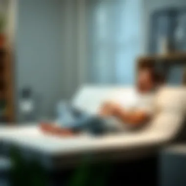 User Experience with Memory Foam Futon User enjoying comfort of a memory foam futon