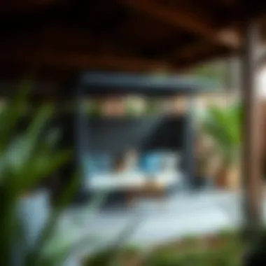 An innovative outdoor cat enclosure with a modern design.