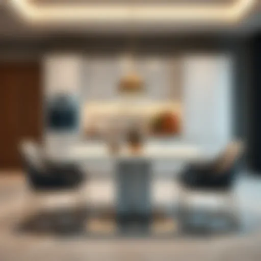 Elegant Square Kitchen Table Design Luxurious square kitchen table set featuring elegant design.