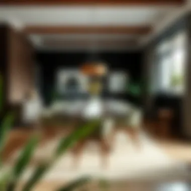 Dining Area with Area Rug Spacious dining area adorned with a 20-foot area rug, enhancing the overall ambiance