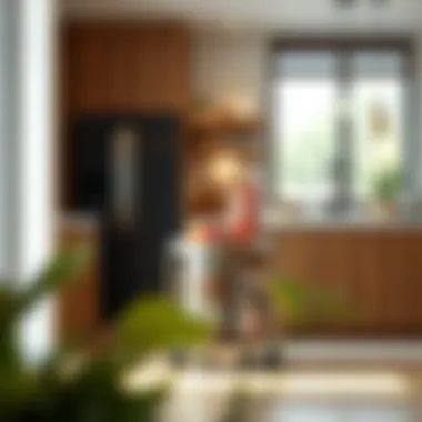 Space-Efficient Organizer in Modern Kitchen Space-efficient rolling can organizer in a modern kitchen.