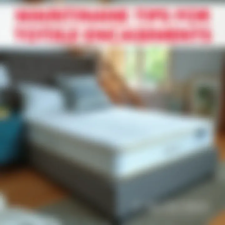 Maintenance Tips for Mattress Encasements Visual representation of proper maintenance tips for mattress encasements