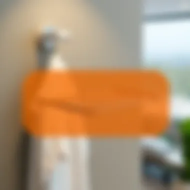 Illustration of installation process for a towel rack