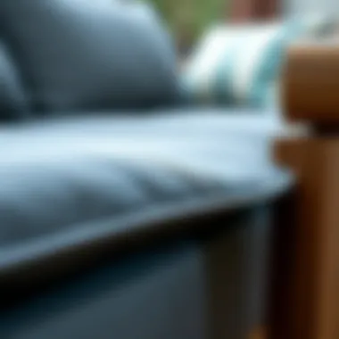 Close-up of a weather-resistant fabric demonstrating durability and texture for outdoor furniture covers.