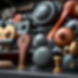 Diverse Shoe Rack Hardware Components An array of shoe rack hardware components showcasing different materials