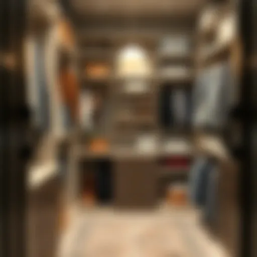 Stylish walk-in closet organizer showcasing a blend of functionality and design