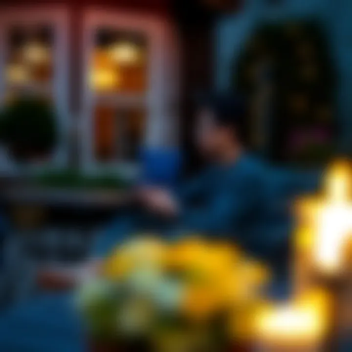 User enjoying the functionality of the Cosco Bistro Set