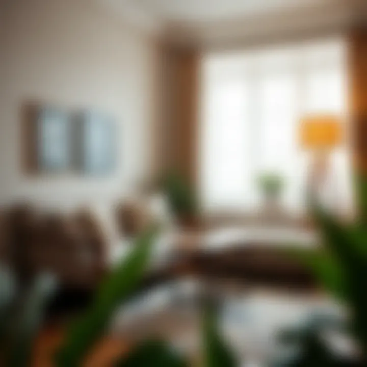 Cozy Living Room with Bench and Corner Table Stylish bench paired with a corner table in a cozy living room