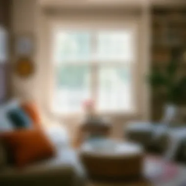 Cozy reading nook with a solid wood end table providing functional storage