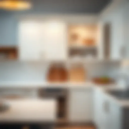 Elegant cutting board cupboard showcasing space optimization