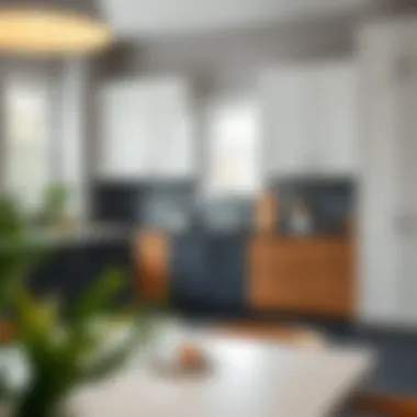 Stylish kitchen with integrated cutting board storage solutions