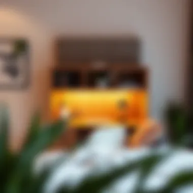 Minimalist desk hutch showcasing sleek design