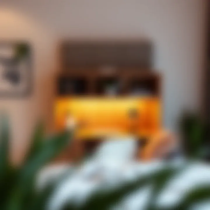 Minimalist desk hutch showcasing sleek design