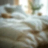 Luxurious duvet showcasing intricate stitching and texture