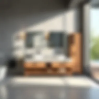 Innovative Storage in Long Double Vanities Stylish long double vanity with smart storage solutions