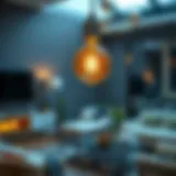 Elegant E26 globe bulb illuminating a modern living space